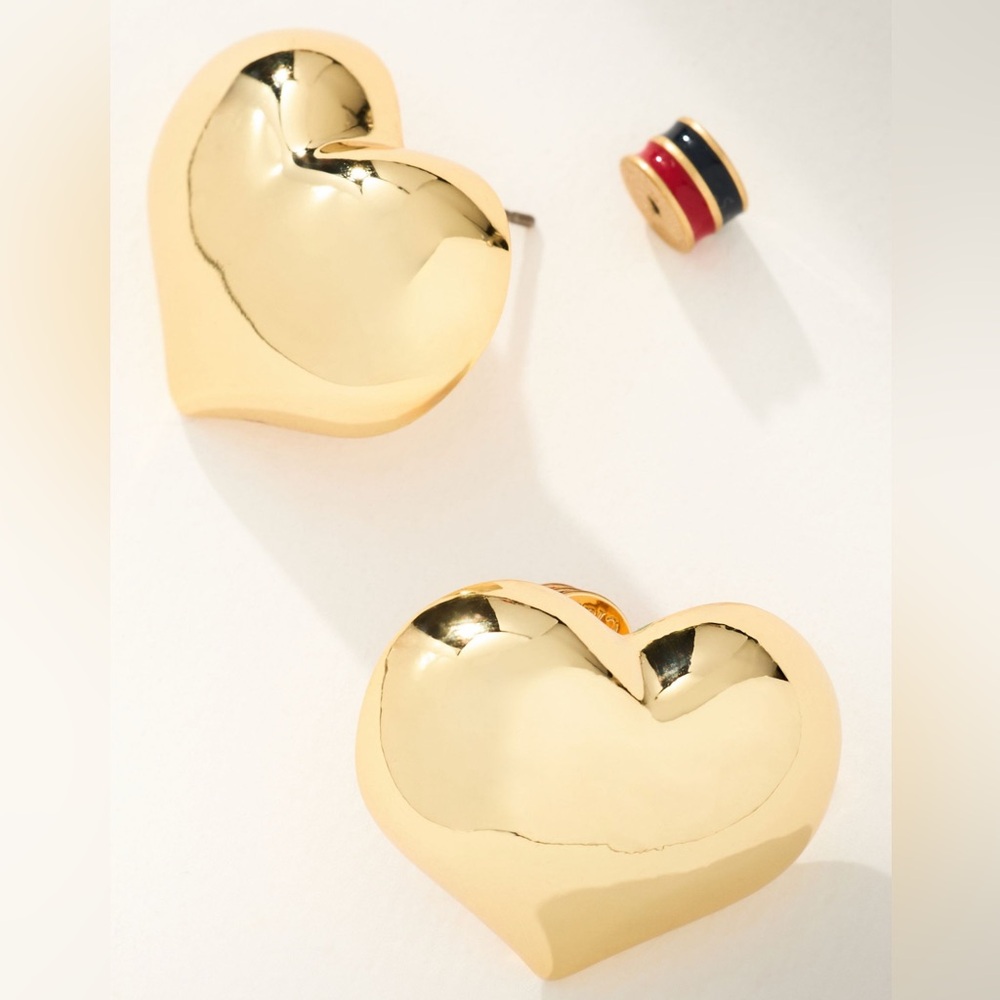 Clare V. Mylar Heart Earrings